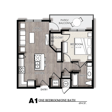 Presidio at River East A1 Floor Plan